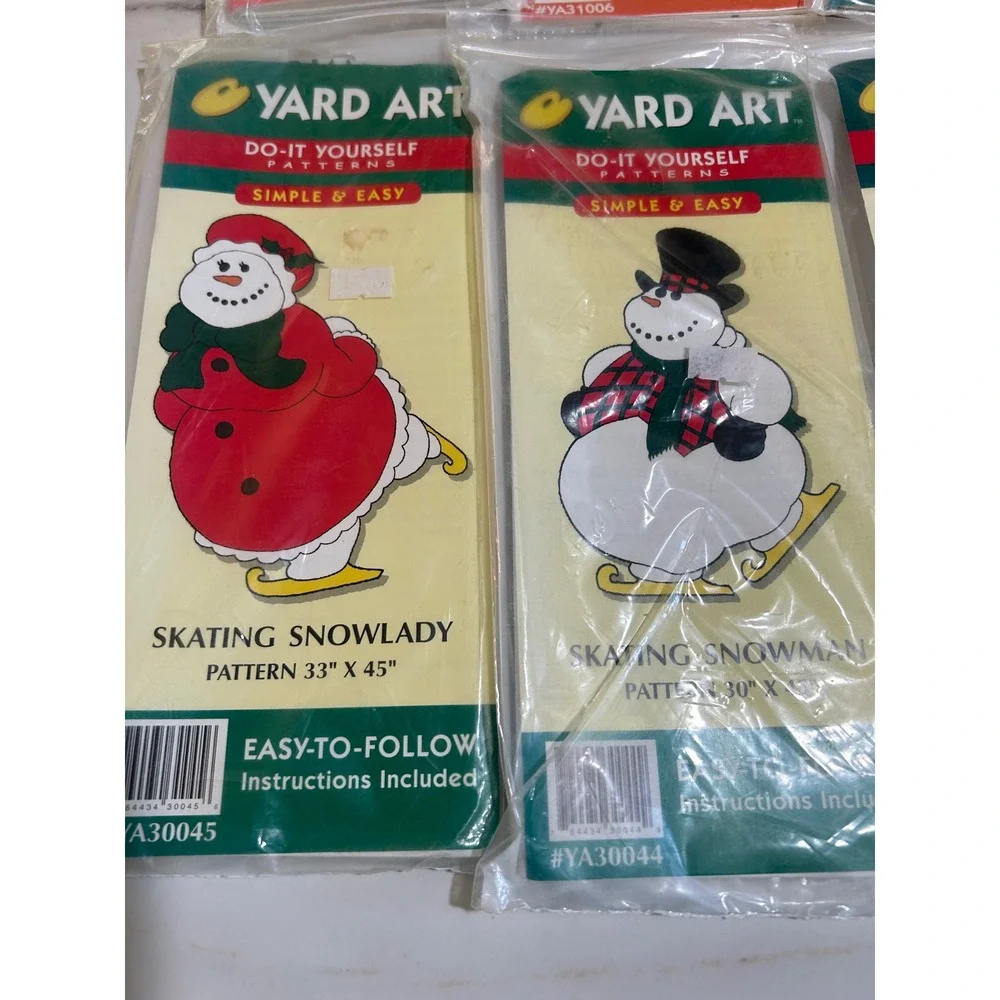 Lot of 8 Vintage Yard Art‎ DIY Woodcraft Patterns Halloween Christmas 1998 HDA